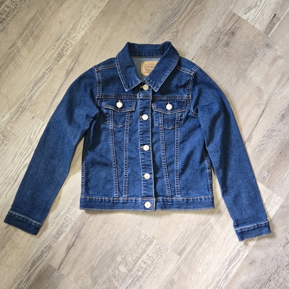 Levi's Jean Denim Jacket Young Girl M(10/12) Blue Casual Retro Style - Picture 1 of 12